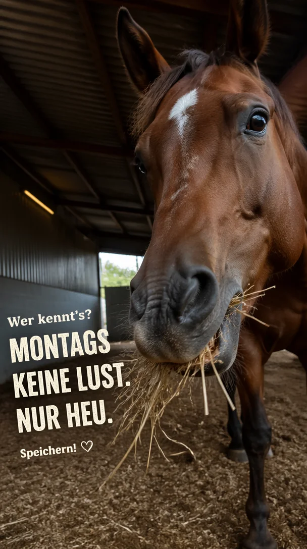 10 Pferde mit einem schlechten Fall von Montagsblues