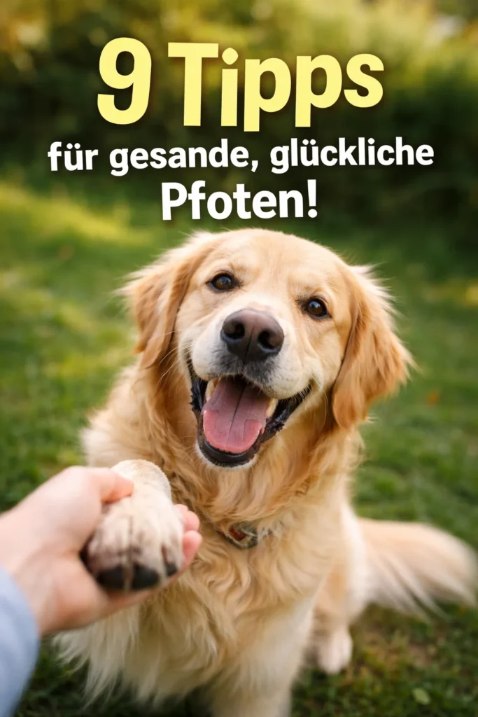 Glückliche Hunde mit gesunden Pfoten auf einem Spaziergang