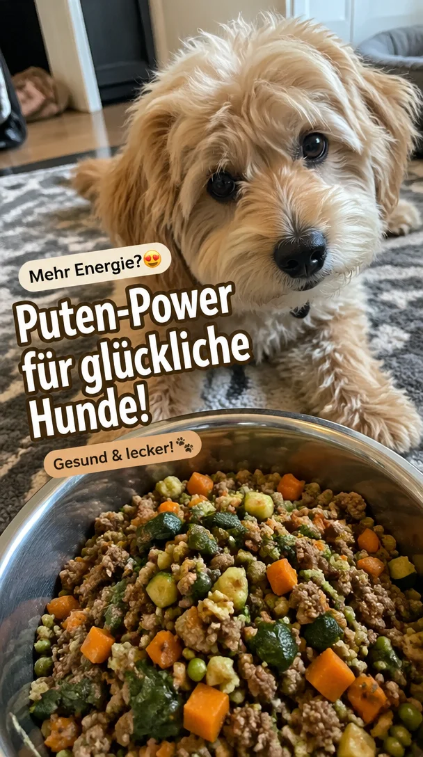 Gesunde Essensrezepte für Hunde mit Putenhackfleisch
