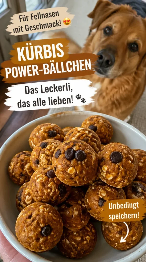 Kürbis-Mash Bällchen für Hunde und Katzen als gesunde Leckerei