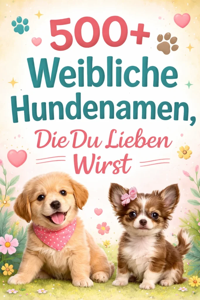 Liste weiblicher Hundenamen mit über 500 kreativen Namen und Ideen