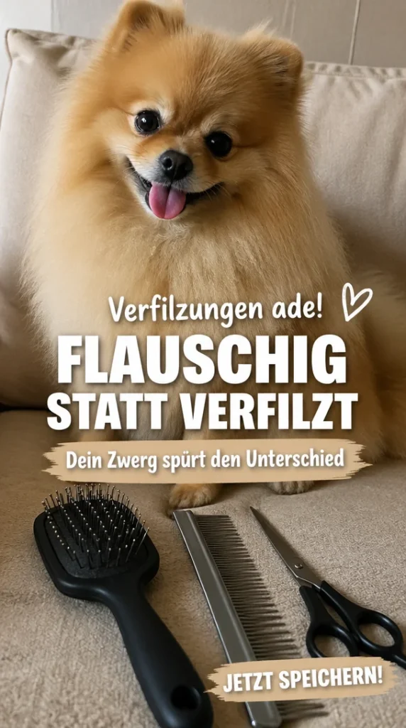 Pomeranian Pflege: Tipps zur Verfilzungsprävention und Fellpflege.
