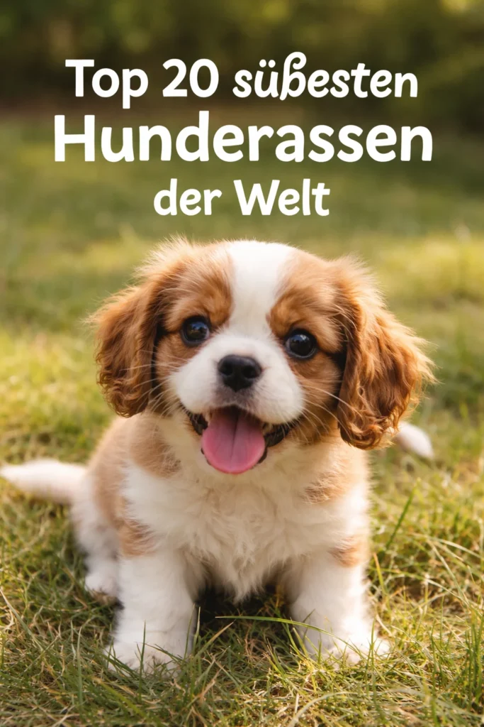 Die süßesten Hunderassen der Welt in einer farbenfrohen Collage.