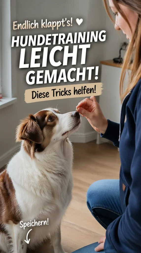 Hund mit Trainer, der effektive Hundetraining-Hacks anwendet