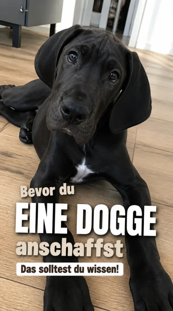 Dänische Dogge mit ihren Besitzern im Garten.