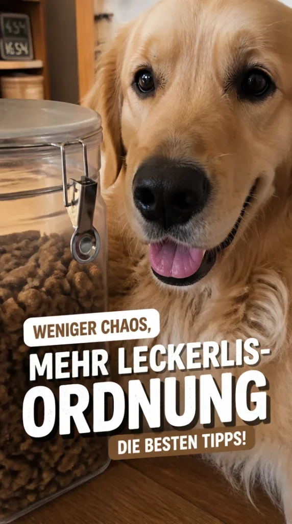 Ordentlich aufbewahrte Hundeleckerlis mit cleveren Tipps zur Lagerung