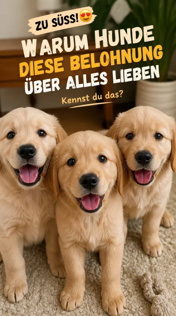 Goldener Retriever genießt Süßigkeiten als Belohnung
