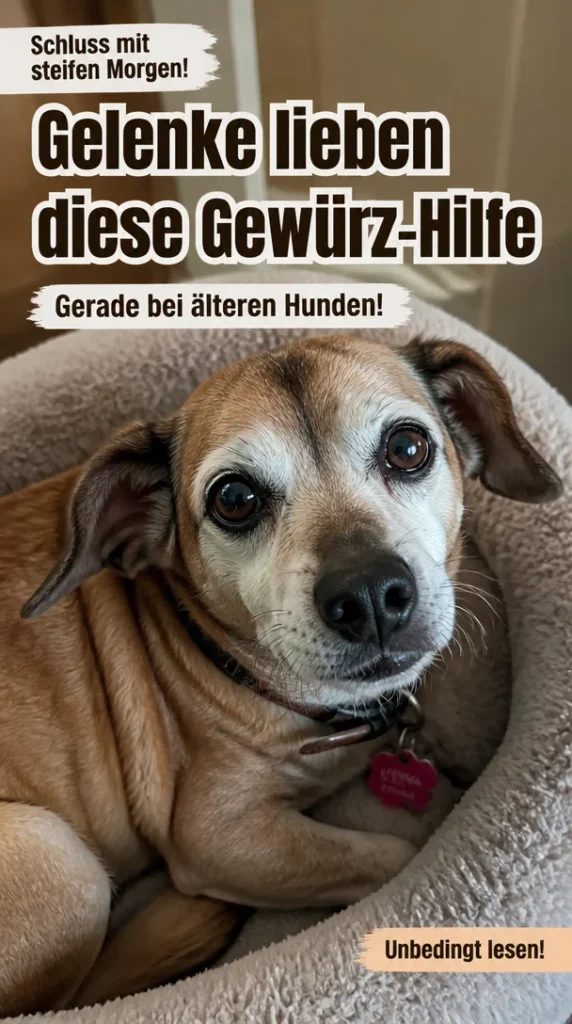 Senior Hund genießt Golden Paste gegen Steifheit