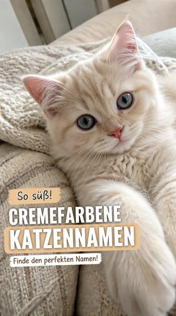 Süße cremefarbene Katzennamen für dein neues Kätzchen