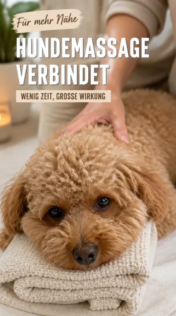 Hundemassage zur Stressreduktion und Stärkung der Bindung zwischen Mensch und Hund.